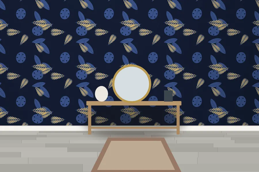 Hammond Jungle Leaf Wallpaper in a room