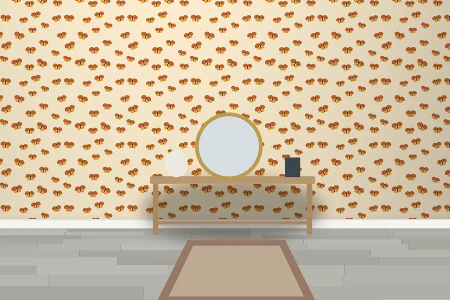 Lowry Butterfly Wallpaper in a room