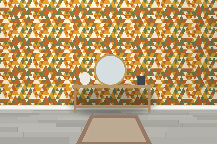 Thornbury Triangle Wallpaper in a room