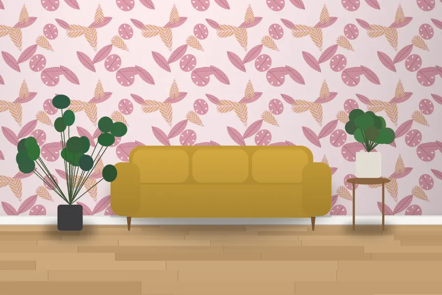 Kerrigan Rainforest Wallpaper in a room