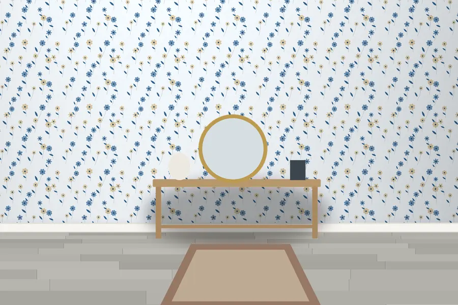 Sowerby Wild Meadow Wallpaper in a room
