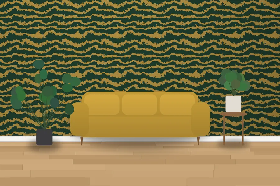 Perrin Zebra Wallpaper in a room