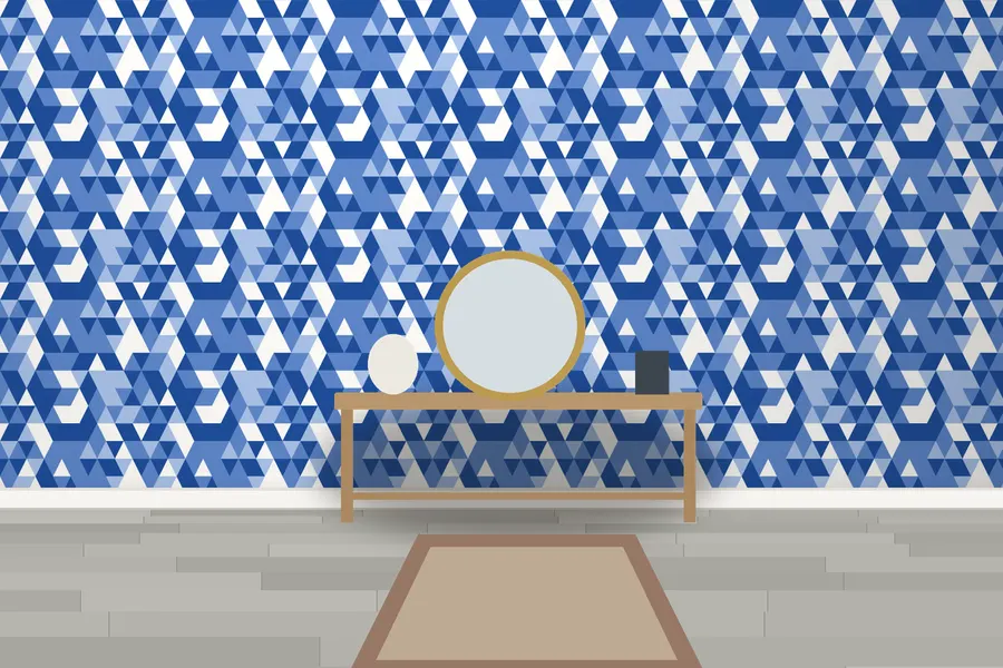Odette Triangle Wallpaper in a room