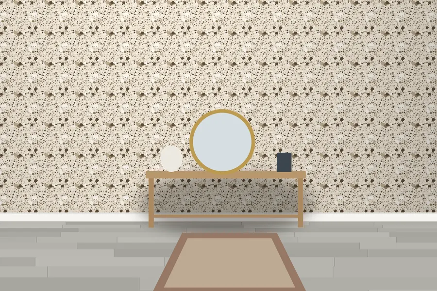 Winter Terrazzo Wallpaper in a room
