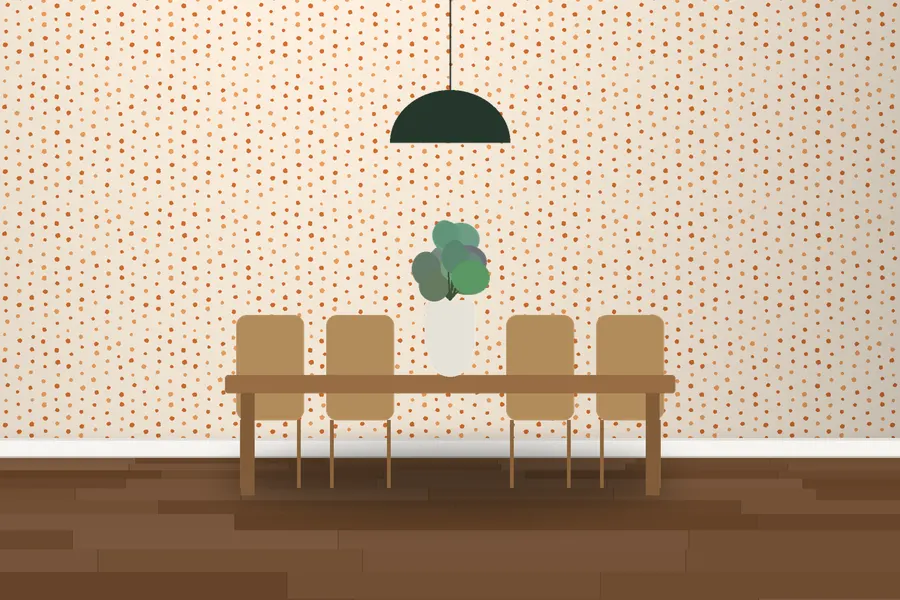 Selby Painted Spot Wallpaper in a room