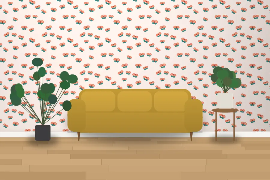 Burbage Butterfly Wallpaper in a room