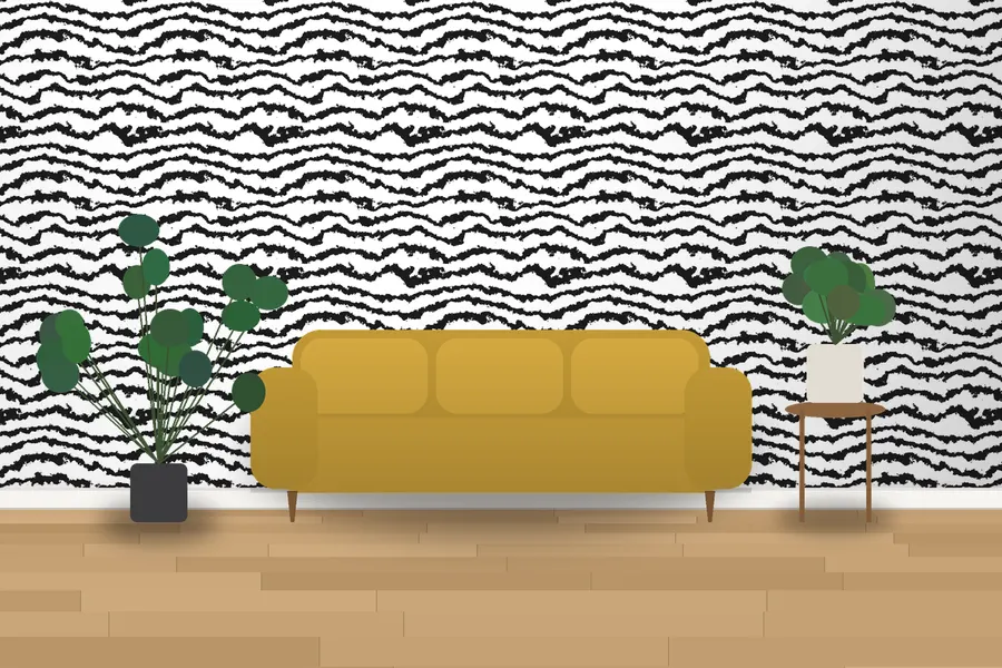 Mayfair Zebra Wallpaper in a room