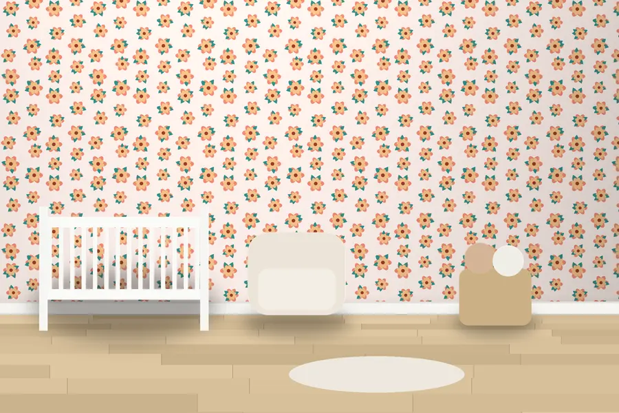 Dashwood Blooms Wallpaper in a room