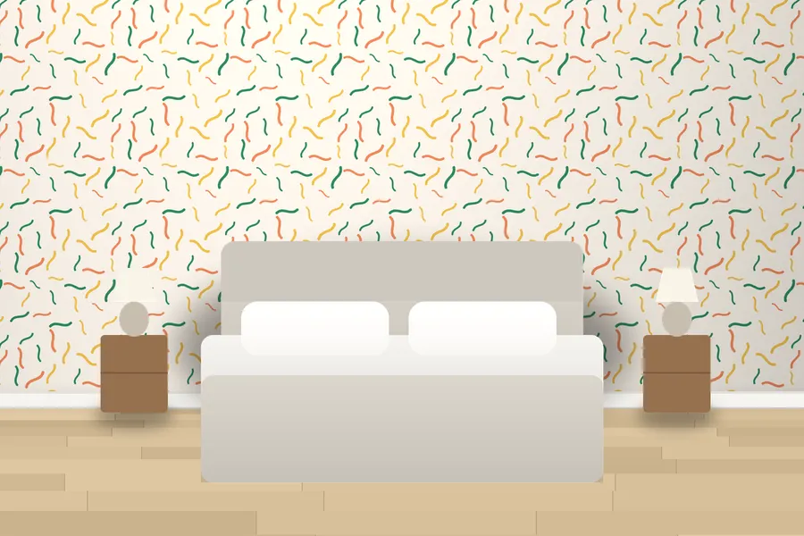 Nesbitt Brushstroke Wallpaper in a room