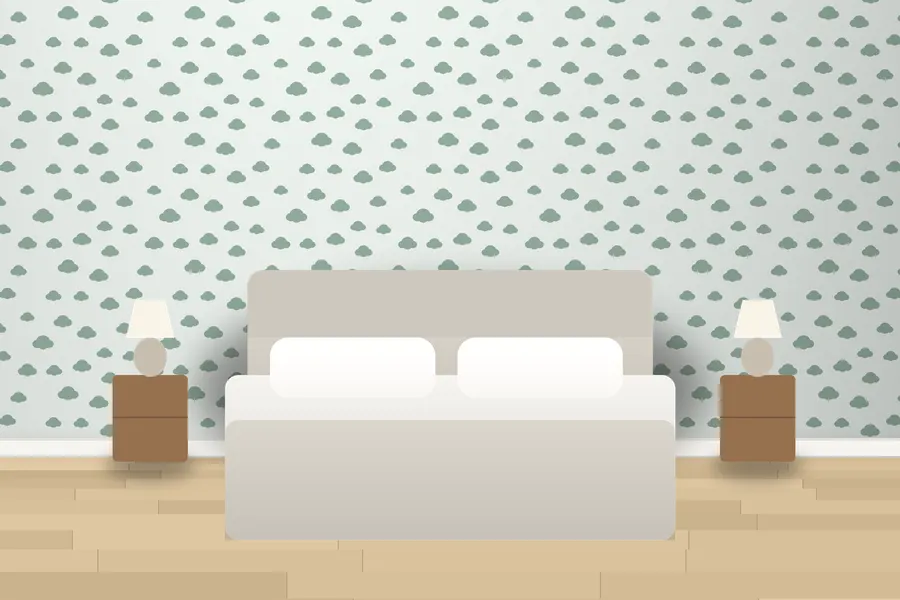 Gresham Cloud Nine Wallpaper in a room