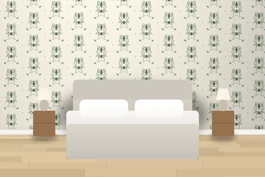 Crispin Classic Damask Wallpaper in a room