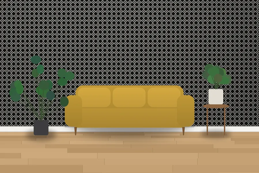 Gorham Diamond Wallpaper in a room