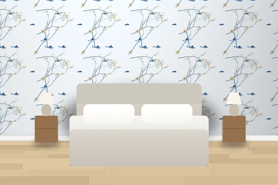 Cavendish Garden Birds Wallpaper in a room