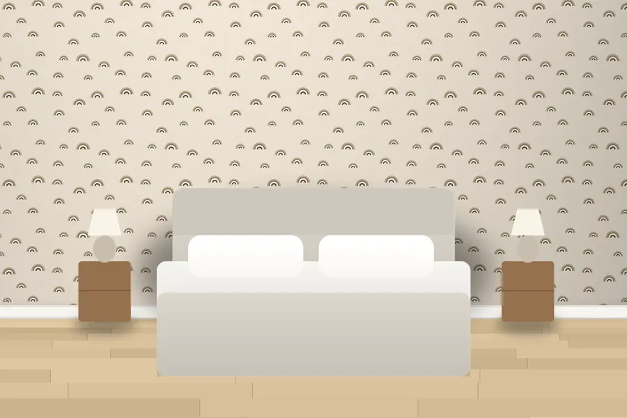 Finch Little Rainbows Wallpaper in Oatmeal