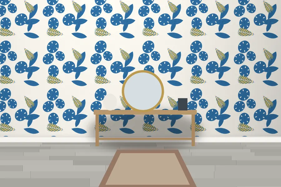 Gresham Rainforest Wallpaper in a room