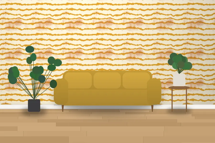 Lister Tiger Stripe Wallpaper in a room