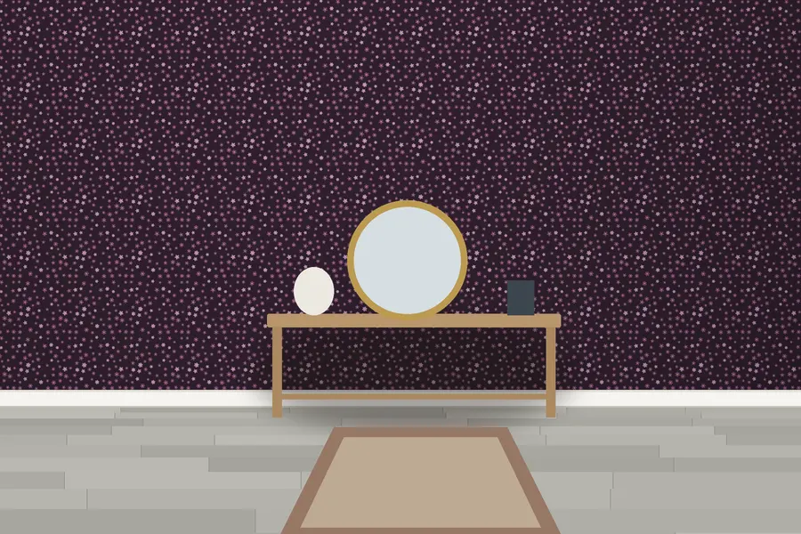 Weston Ditsy Floral Wallpaper in a room