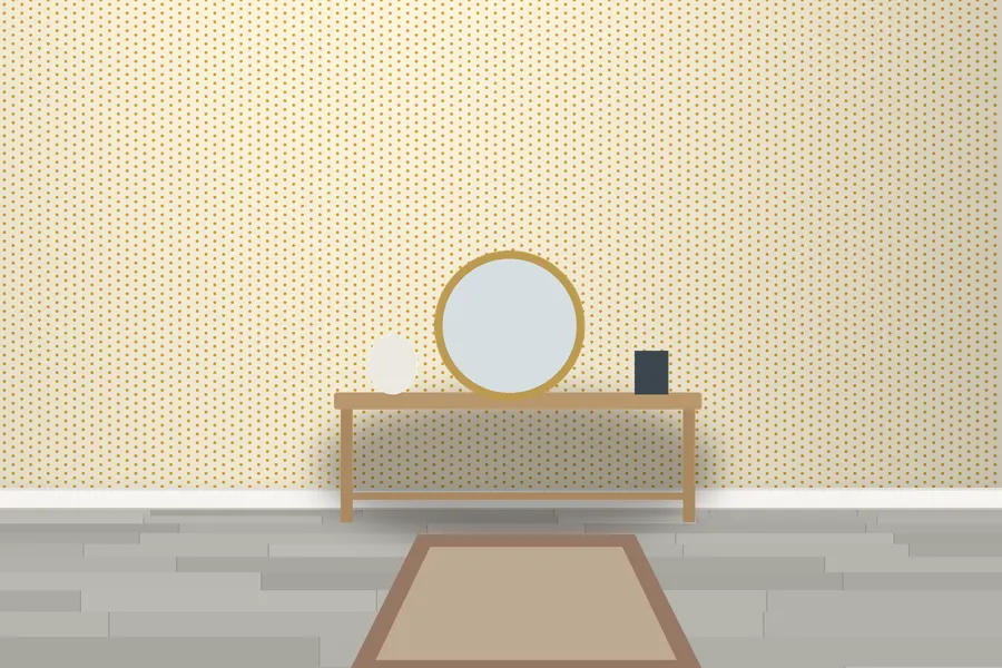 Alder Polka Dot Wallpaper in a room