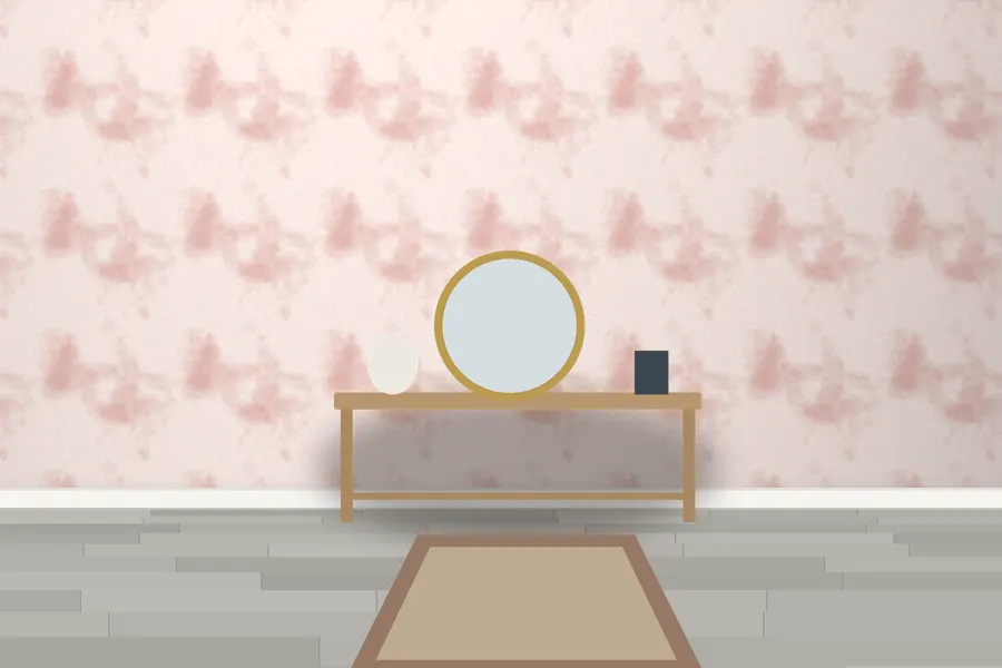 Garland Calacatta-Look Marble Wallpaper in a room