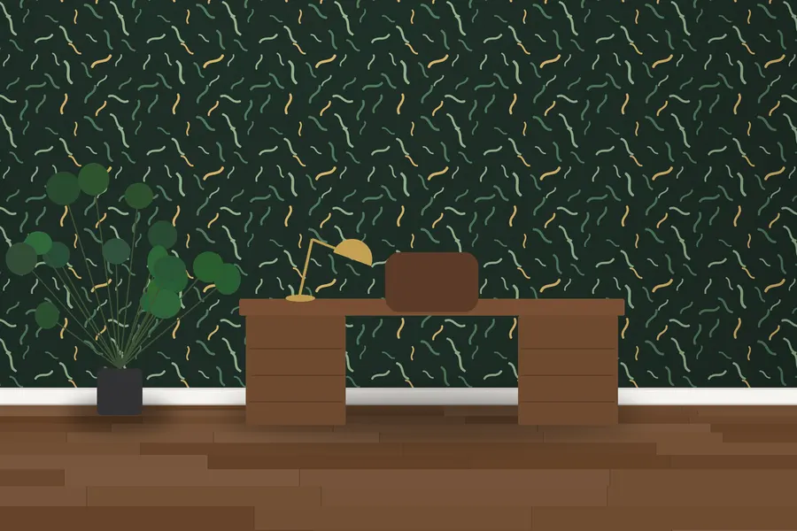 Dacre Brushstroke Wallpaper in a room