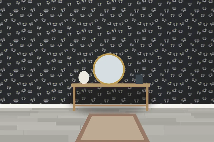 Finch Butterfly Wallpaper in a room