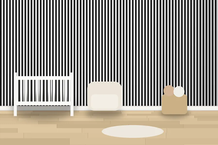 Kimble Regency Stripe Wallpaper in a room