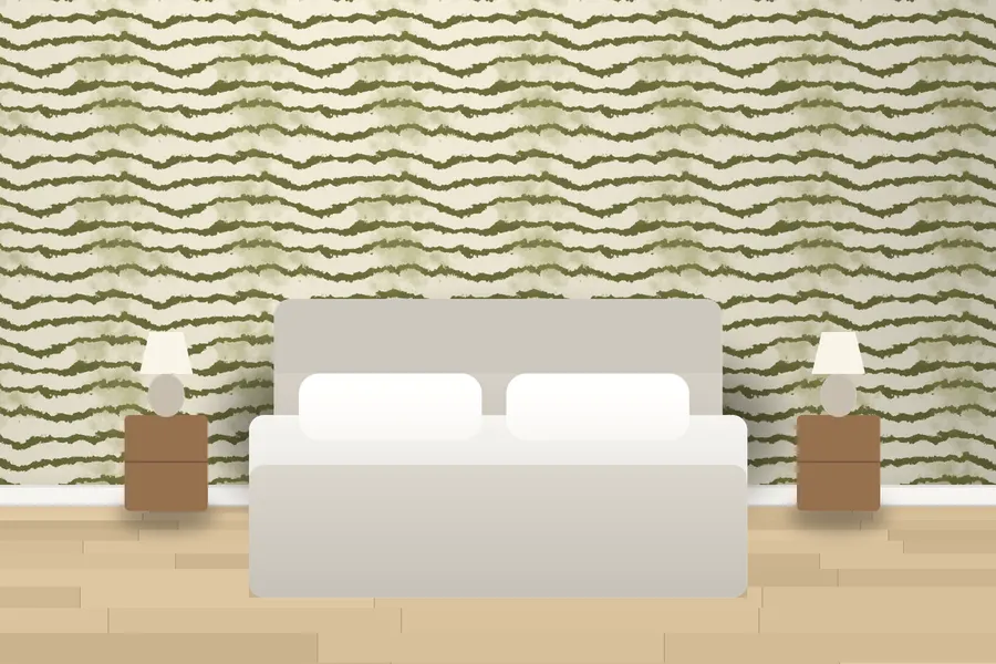Locke Tiger Stripe Wallpaper in a room