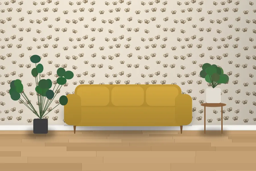 Rochford Butterfly Wallpaper in a room