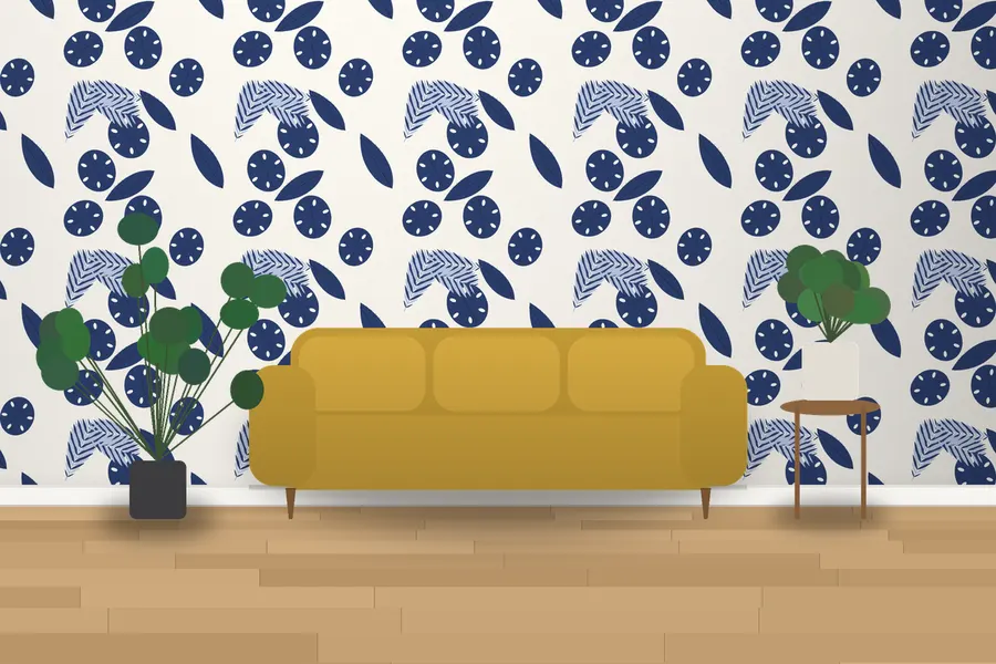 Ayles Rainforest Wallpaper in a room