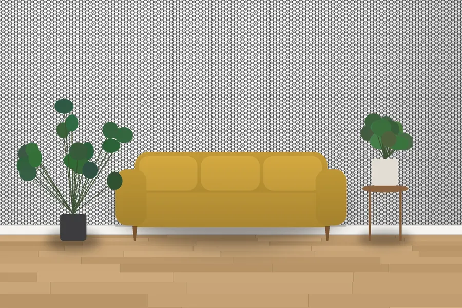 Bowen Honeycomb Wallpaper in Monochrome