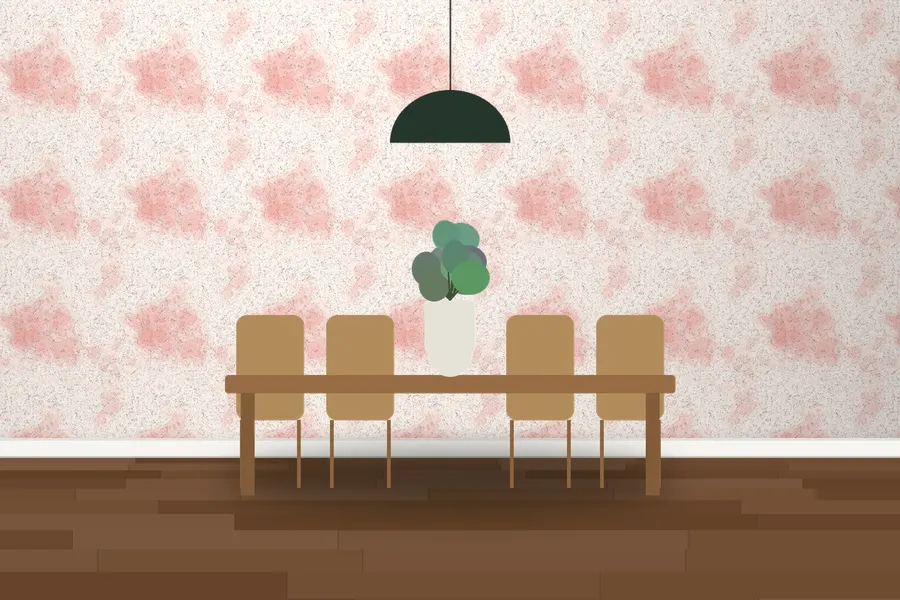 Marston Calacatta-Look Marble Wallpaper in a room