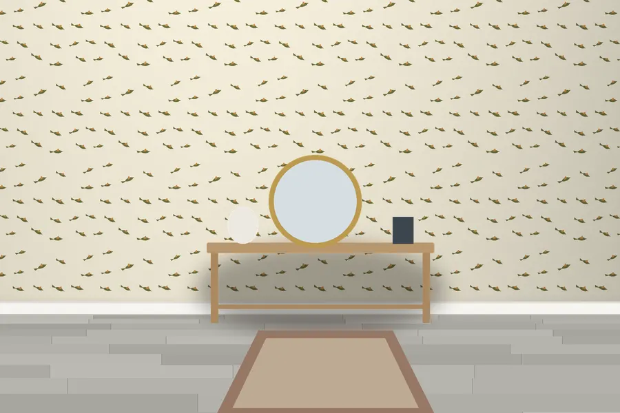 Rowan Flock of Birds Wallpaper in Olive Grove