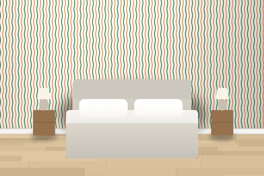 Monroe Wiggle Stripe Wallpaper in Tropical Punch