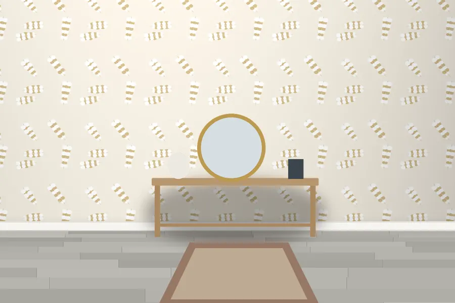Pippin Eucalyptus Wallpaper in a room