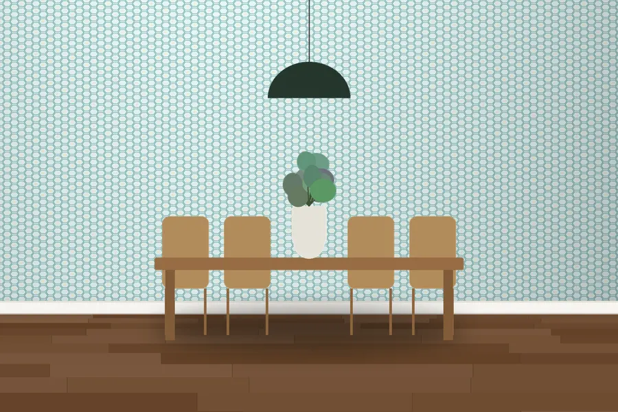 Milner Honeycomb Wallpaper in Duck Egg