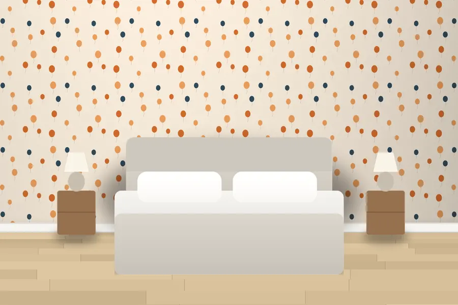 Chandler Balloon Party Wallpaper in a room