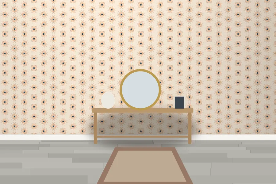 Dalby Sunburst Wallpaper in a room