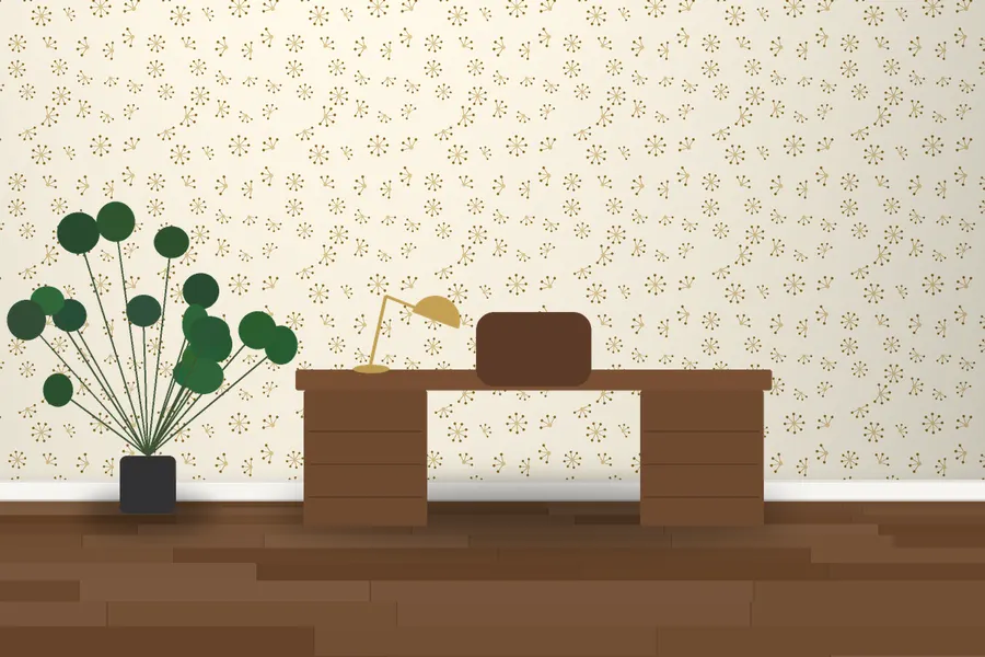 Newland Atomic Star Wallpaper in a room