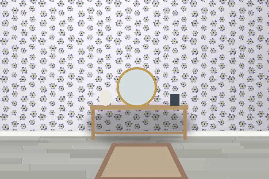 Cambrey Blooms Wallpaper in Lavender Field