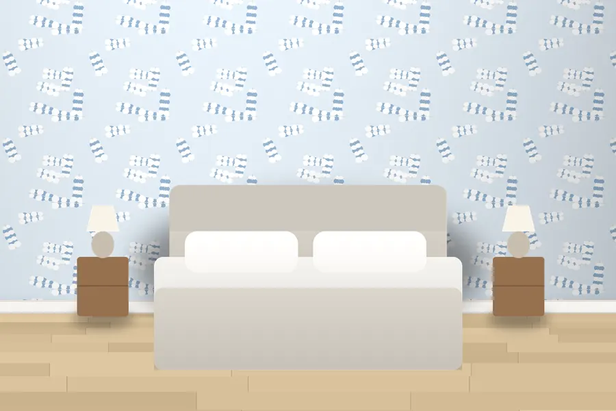 Kirby Eucalyptus Wallpaper in a room