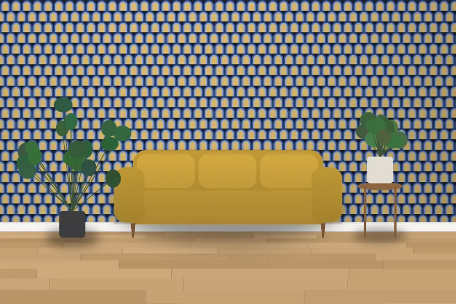 Fitzroy Arch Wallpaper in a room