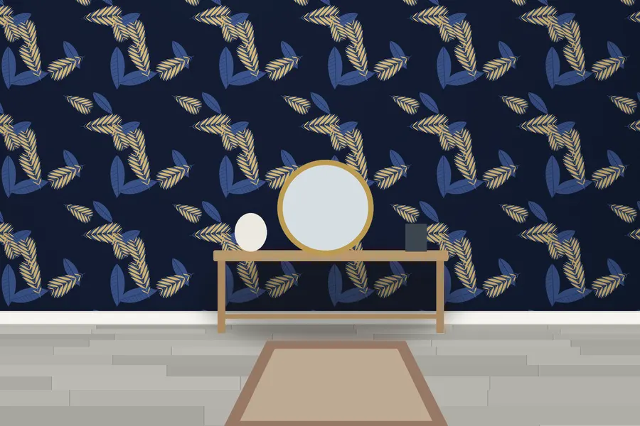 Paxton Jungle Leaf Wallpaper in a room
