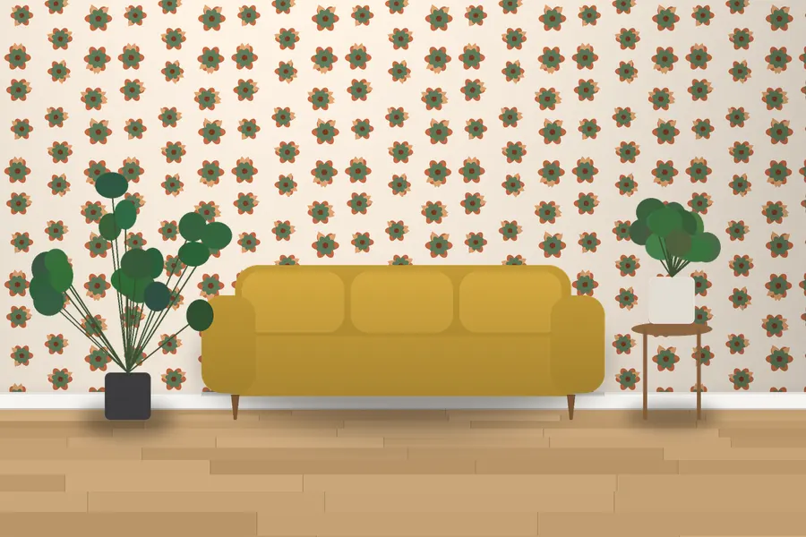 Gresham Blooms Wallpaper in a room