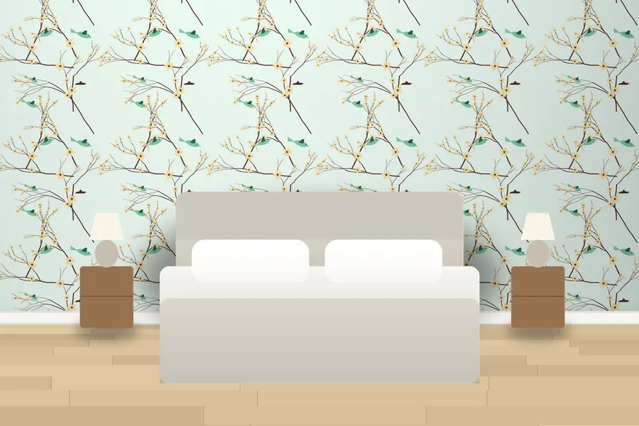 Blythe Songbird Wallpaper in a room