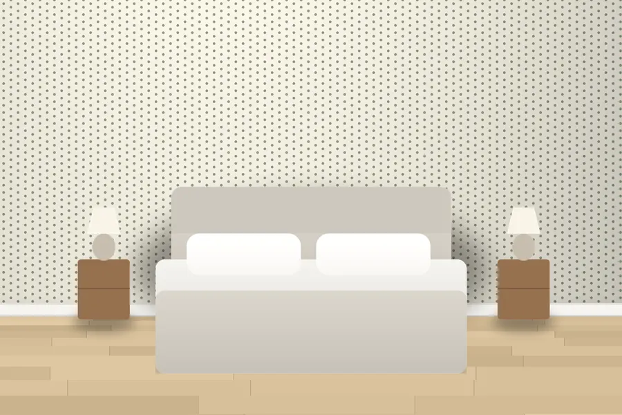 Cedric Polka Dot Wallpaper in a room