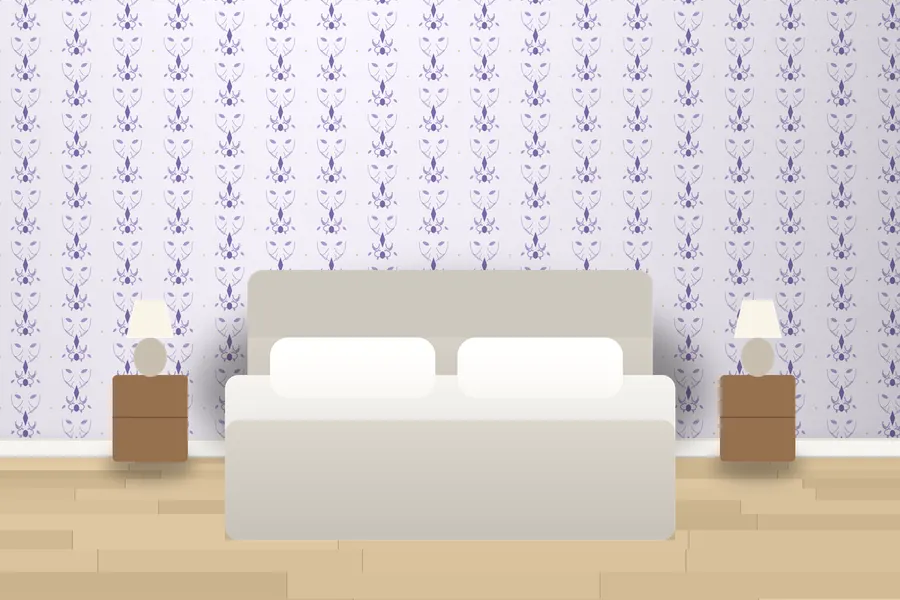 Lyndon Classic Damask Wallpaper in a room