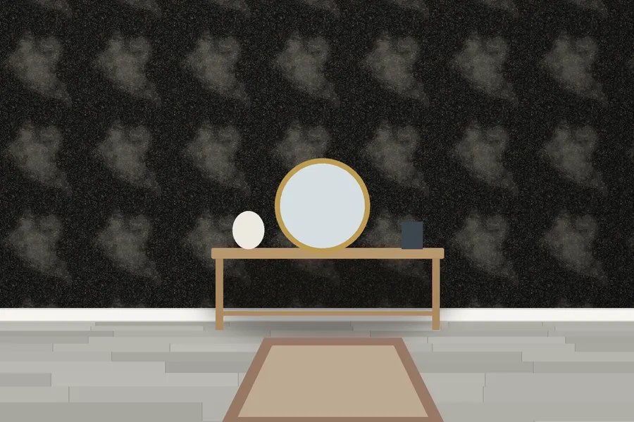 Sowerby Watercolour Marble Wallpaper in a room