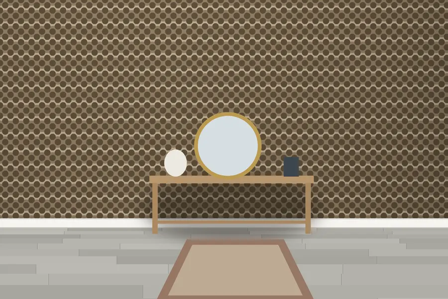 Otley Scallop Wallpaper in a room