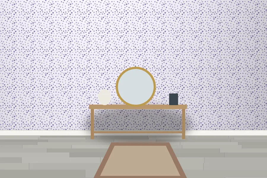 Hendry Ditsy Floral Wallpaper in a room
