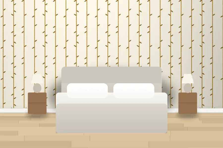 Copley Bamboo Trellis Wallpaper in a room